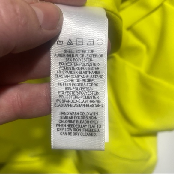 Dress the Population Alana Bodycon Midi Dress InThe Color Lemongrass NWT L *Flaw - Picture 10 of 15